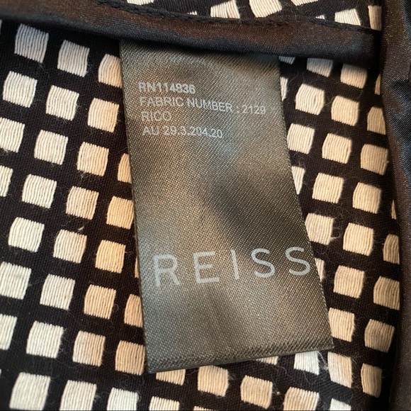 REISS geometric fit and flare dress - Picture 8 of 10